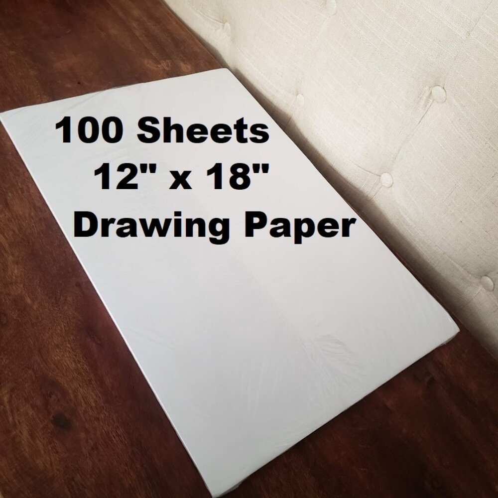 New 100 Sheets Drawing Paper art supplies 12" x 18" White office supplies crafts